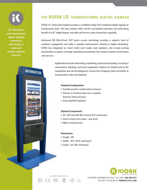 PDF kiosk:brochures and product information 